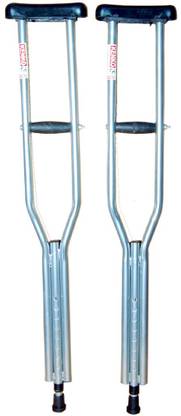 KENKO mobility ultralight underarm auxiliary crutch 2pcs walking stick silver length 114-134cm Walking Stick