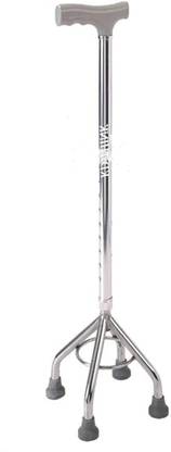 KD THINK 4 Leg Aluminum Walking Cane| Non-Slip, Adjustable Height| For Men & Women Walking Stick