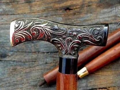 ORION ENTERPRISES 36 Inch Antique Vintage Style Designer Handmade T Shape Walking Stick