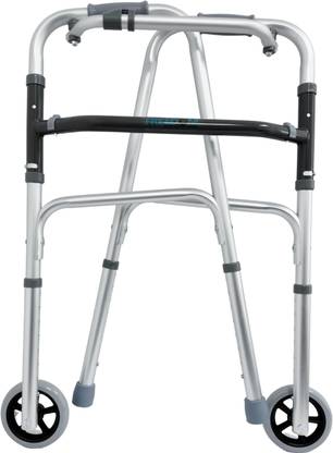 ForzaFreedom Foldable Lightweight & Height Adjustable Walker With Wheel Walking Stick