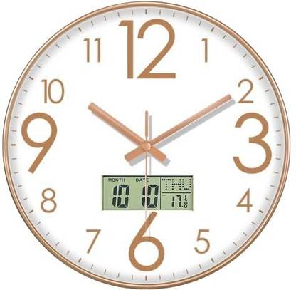 GINOYABROTHERS Analog-Digital 30 cm X 30 cm Wall Clock
