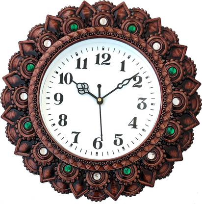 matiz Analog 20 cm X 20 cm Wall Clock  (Maroon, With Glass, Standard)