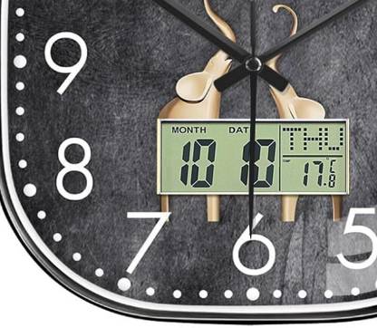 SHOPIVAAN Analog-Digital 29.5 cm X 29.5 cm Wall Clock