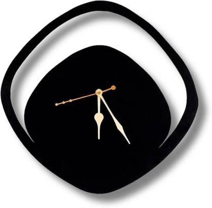 RAP CREATION Boomerang Shape Metal Wall Clock for Home & Office