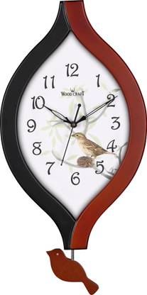 Wood Craft Analog 50 cm X 24 cm Wall Clock