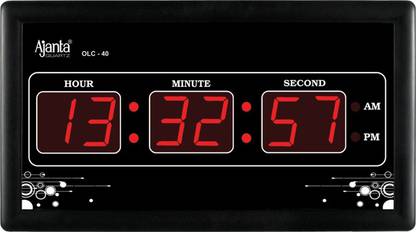AJANTA Digital 18 cm X 33 cm Wall Clock