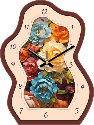 AshandRoh Analog 30 cm X 23 cm Wall Clock