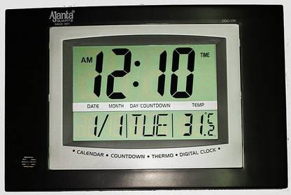 AJANTA Digital 18 cm X 18 cm Wall Clock