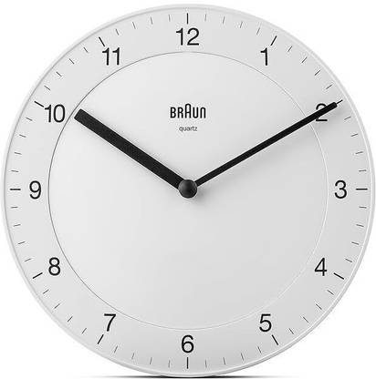 Braun Analog 20 cm X 20 cm Wall Clock
