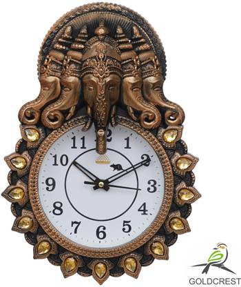 GOLDCREST Analog 34 cm X 24 cm Wall Clock
