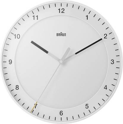 Braun Analog 30 cm X 30 cm Wall Clock