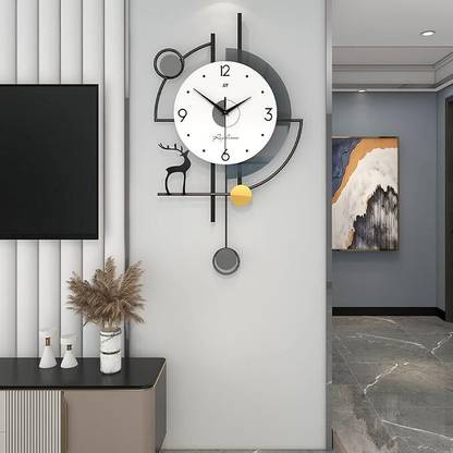 Amhomedecor Analog 43 cm X 76 cm Wall Clock