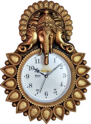 mauli Analog 33 cm X 24 cm Wall Clock