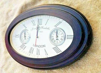 LINE WOOD Analog 18.41 cm X 34.92 cm Wall Clock
