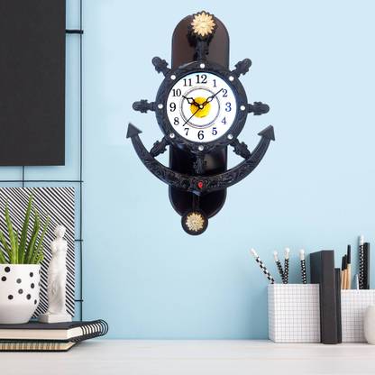 UniqueCrafts Analog 36 cm X 24 cm Wall Clock