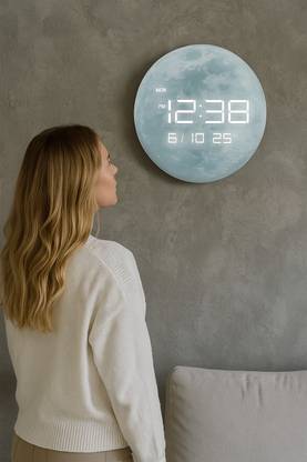Moda Bay Digital 32 cm X 32 cm Wall Clock