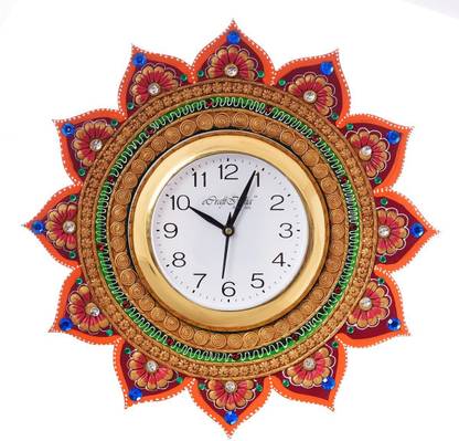 eCraftIndia Analog 35 cm X 36 cm Wall Clock