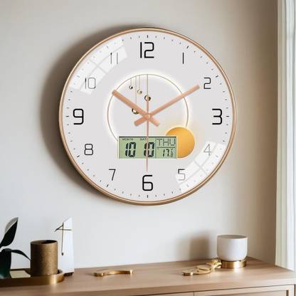 GINOYABROTHERS Analog-Digital 30 cm X 30 cm Wall Clock