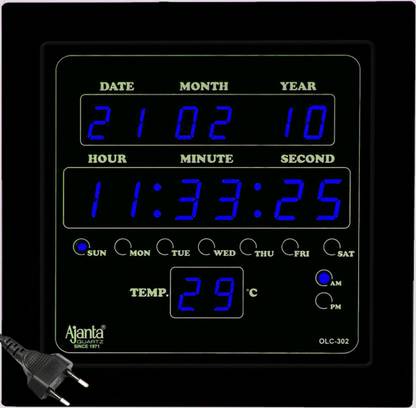 AJANTA Digital 25.4 cm X 25.4 cm Wall Clock