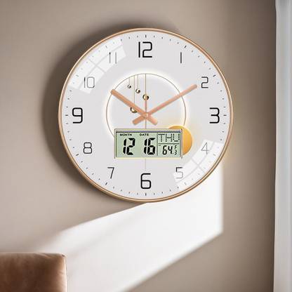 GINOYABROTHERS Analog-Digital 30 cm X 30 cm Wall Clock