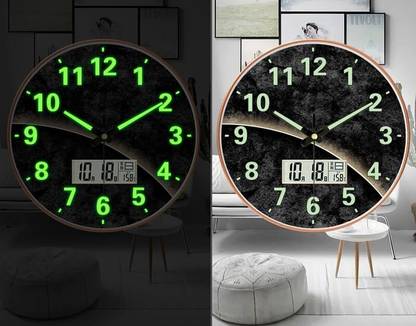 SHOPIVAAN Analog-Digital 29.5 cm X 29.5 cm Wall Clock
