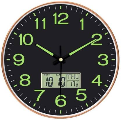GINOYABROTHERS Analog-Digital 30 cm X 30 cm Wall Clock