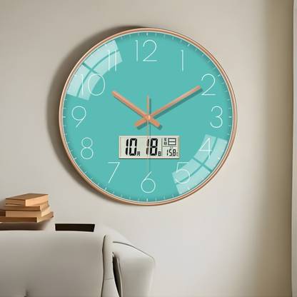 GINOYABROTHERS Analog-Digital 30 cm X 30 cm Wall Clock