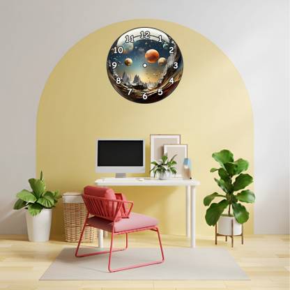 TeraMeraGift Analog 30 cm X 16 cm Wall Clock