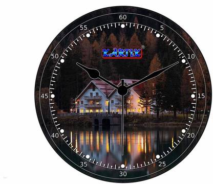Kartik Analog 28 cm X 28 cm Wall Clock