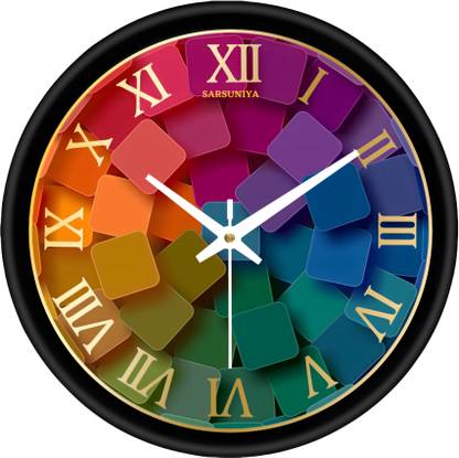 Sarsuniya Arts Analog 25 cm X 25 cm Wall Clock  (Black, With Glass, Standard) at Rs. 294