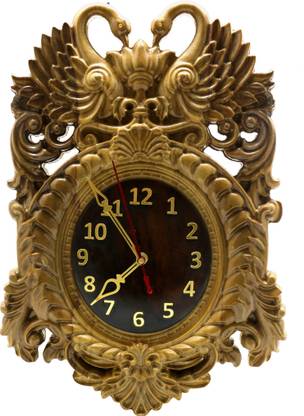 GCC WOOD Analog 41 cm X 29 cm Wall Clock