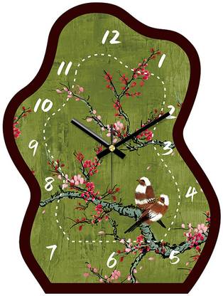 AshandRoh Analog 30 cm X 23 cm Wall Clock