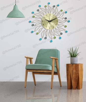 F K Metal Analog 48 cm X 48 cm Wall Clock