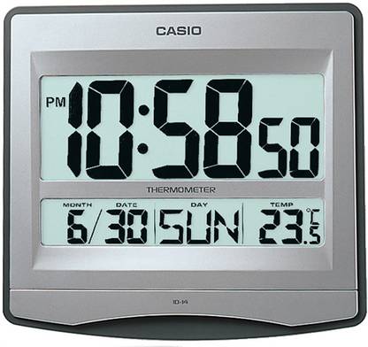 CASIO Digital 21.8 cm X 19.7 cm Wall Clock