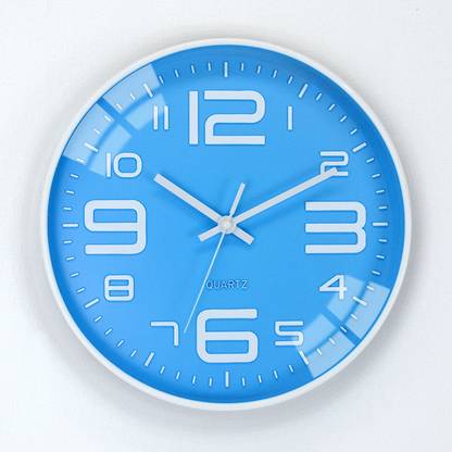 GrabBasket Analog 21 cm X 21 cm Wall Clock  (Black, Blue, With Glass, Standard) at Rs. 243