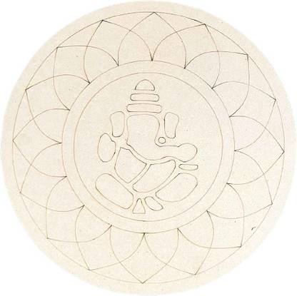 ADIKALA Ganpati Ji With Mandala Design MDF for DIY | 12.inch