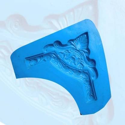 RIYAANDSIYAENT POP Farma (Frame) Best Ceiling Design Moulding mukut Kona (14 X 12 inchi) (Blue)