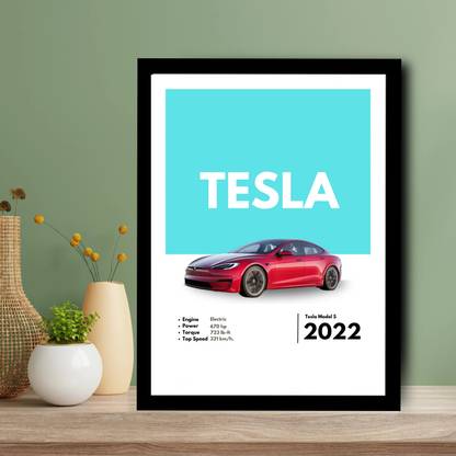 Good Hope Tesla Supercar Art Work 10 x 13 Framed Poster Artwork Price