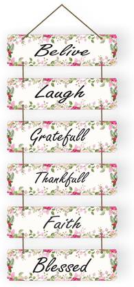 KK CRAFT Positive Words Wall Hanging For Wall Decor, UV Printed Good Quality Wall Hanging