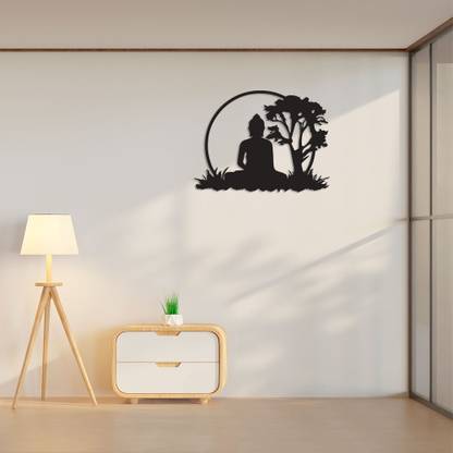 Craftnests Buddha Under Bodhi Tree Wooden Wall Art