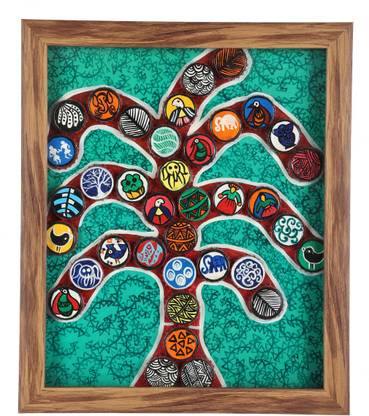 INDHA Handcrafted & Handpainted Recycled Bottle Cork
