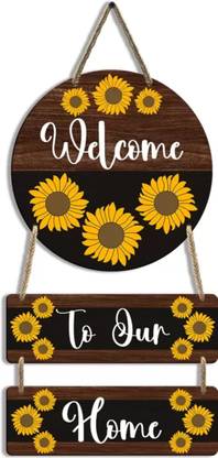 SHIV COLLECTION Wooden welcome To our Home Wooden Wall Hanging For Wall Decoration Name Plate Name Plate