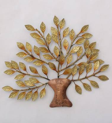 SMAART CRAAFTS Wall Décor Iron Decorative Tree Wall Art In Gold
