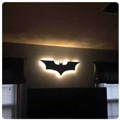 Thehpcreation Batman Wall Decorative Led Logo Backlight With Remote Control