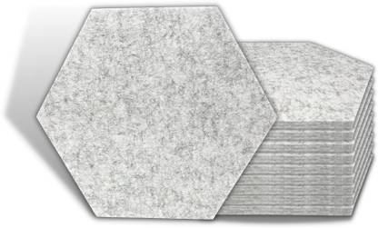 UTONE Marble Grey Hexagon Acoustic Wall Panels Pack of 10