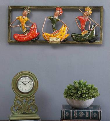 OPPERSTE INDUSTRIES Wrought Iron Musician Group Wall Art In Multicolour