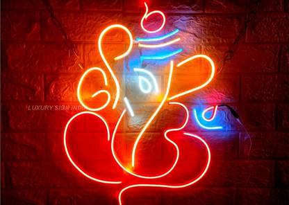 SG Print Ganesh Ji Neon Sign/Lights