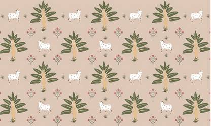 Backdropon Holy Cows Photography Design Printed Fabric Backdrop(5Feet Height & 8Feet width)