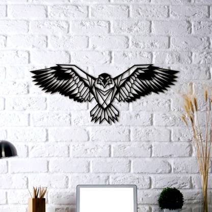 KSG GLASS The 3D Wall Art Eagle Wall decor 49(Black)Suitable for Living Room