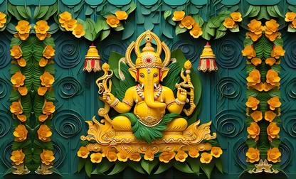 classyprints raditional Banana Leaf Green Photography Backdrop